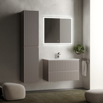 Тумба подвесная Sancos Snob R, Doha Soft 790х445х500, под столешницу без отверстия под смеситель, цвет Kreman