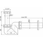 Сифон для умывальника и биде 1 1/2*40  A45F-DN40 с трубой 40*40 Alcaplast/Alcadrain