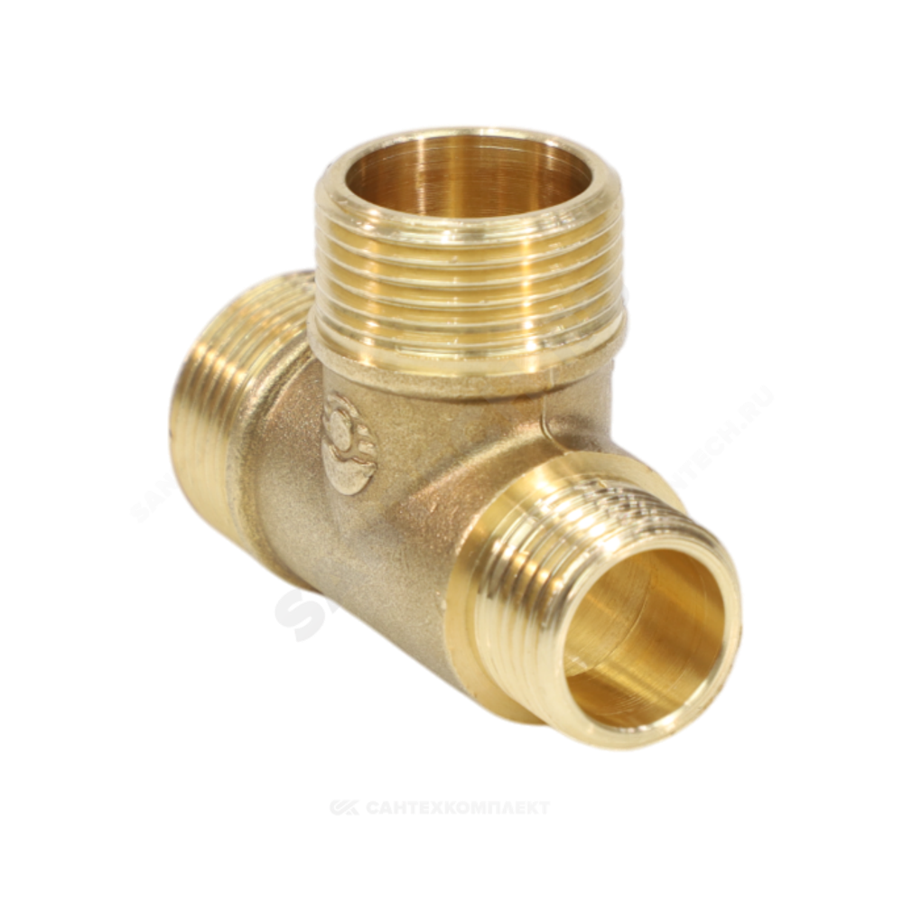Тройник латунь переходной Ду 15х20х20 (1/2"х3/4"х3/4") НР/НР/НР VALFEX VF.131.L.034