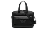 EMPORIO ARMANI Polyurethane, Polyamide, Polyester Portable One Shoulder Crossbody Laptop Bag Men"s Black