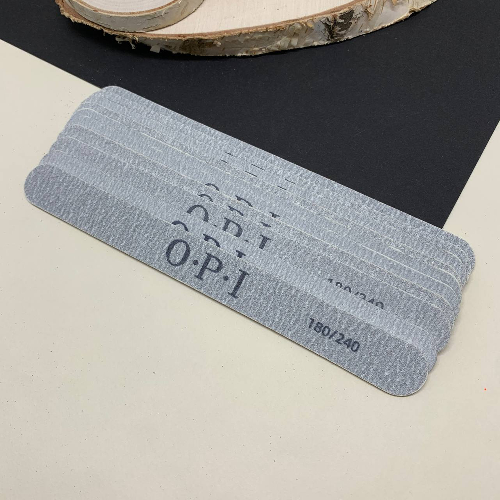OPI Набор пилка СТАНДАРТ ПРЯМАЯ 180/240 (дерево, 18см), 10 шт/уп