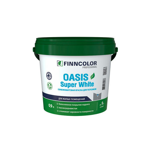 FINNCOLOR Oasis Super White Краска для потолка 0,9л