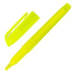 Текстовыделитель BRAUBERG "Vivid", ЖЕЛТЫЙ, круглый корпус, линия 1-3 мм, 151228