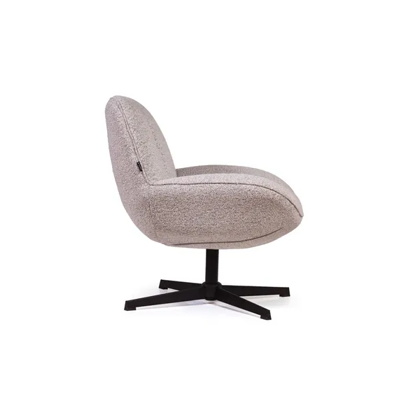 Крутящееся кресло Mateo, светло-серое букле