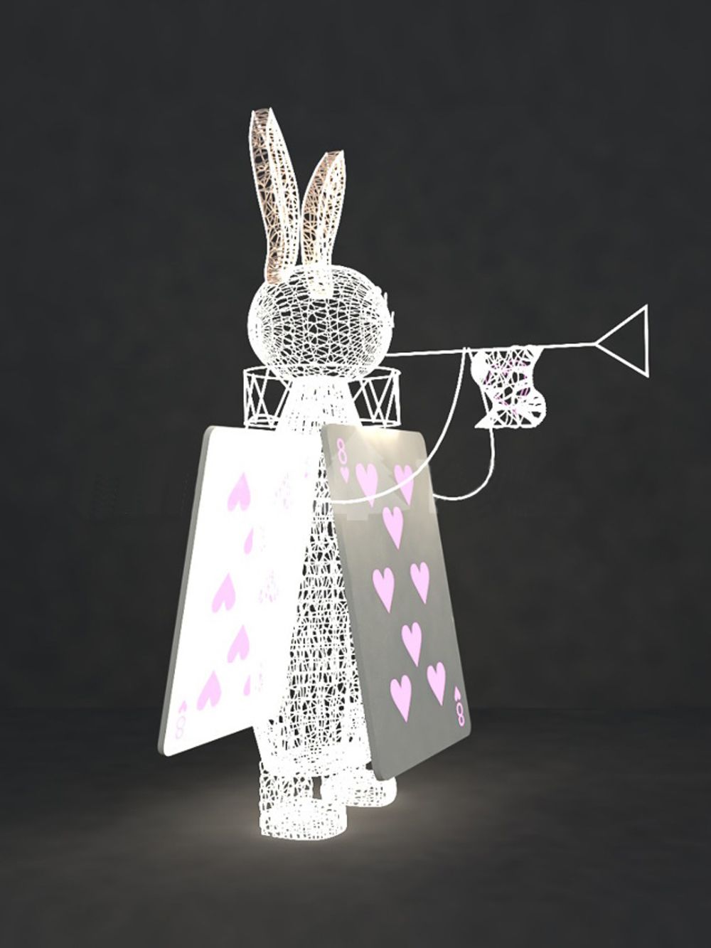 Светодиодная фигура "Карта Кролик"