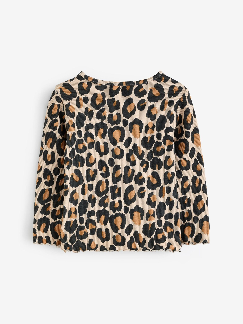 Лонгслив для девочки Next B68-845, Бежевый, Черный