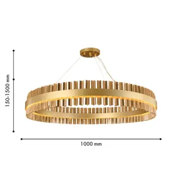 Подвесная люстра 54W 4000K 4263-10P золото Marquis Favourite