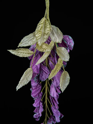 Подвесной букет Глицинии 48 см., лиловый, Christmas DeLuxe (88978)