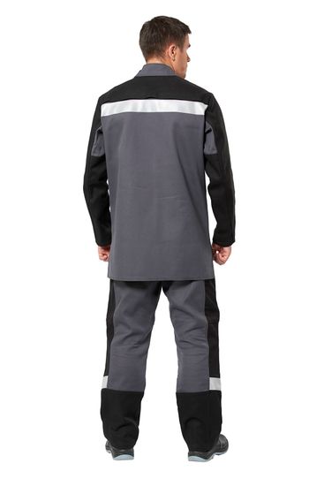 Костюм сварщика "Болид" брюки (черный/серый)