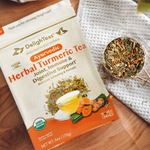 DelighTeas, аюрвердический травяной чай с куркумой, рассыпная смесь, без кофеина, 170 г (6 унций)