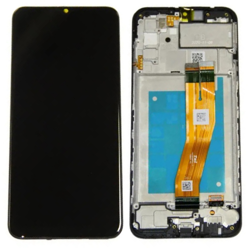 Дисплей для Samsung Galaxy A02s (A025F) с тачскрином и рамкой Черный - OR Ref. (SP) (GH81-20118A)