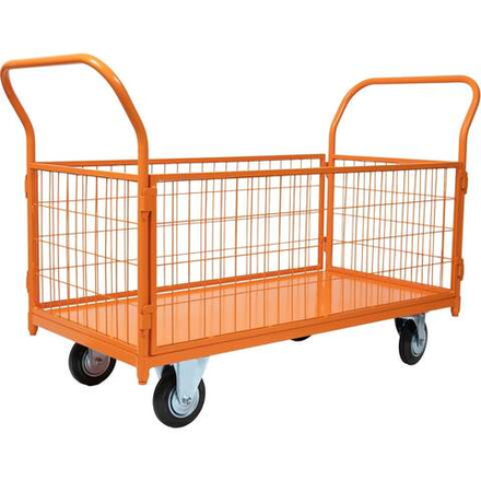 Тележка платформенная с сетчатыми бортами 600х1200 Gigant ТПС-004