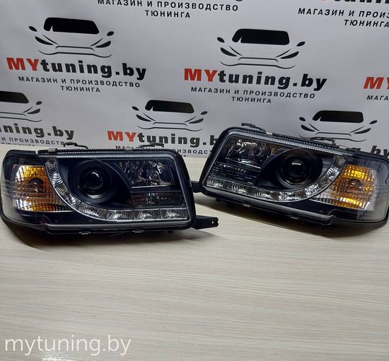 Передние фары DAYLIGHT BLACK для Audi 80 B4