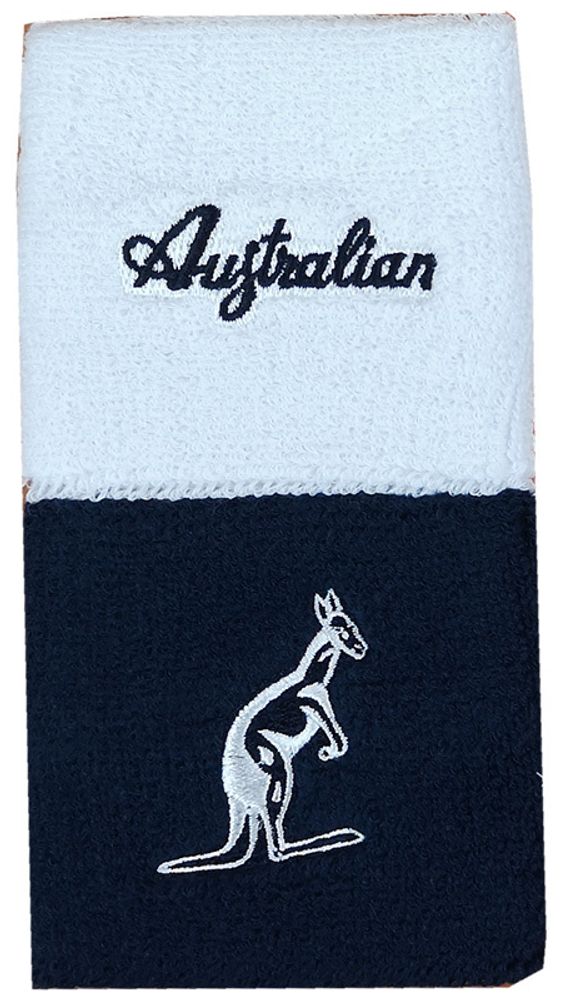 Напульсник теннисный Australian Wristband H10 2P- bianco/blu