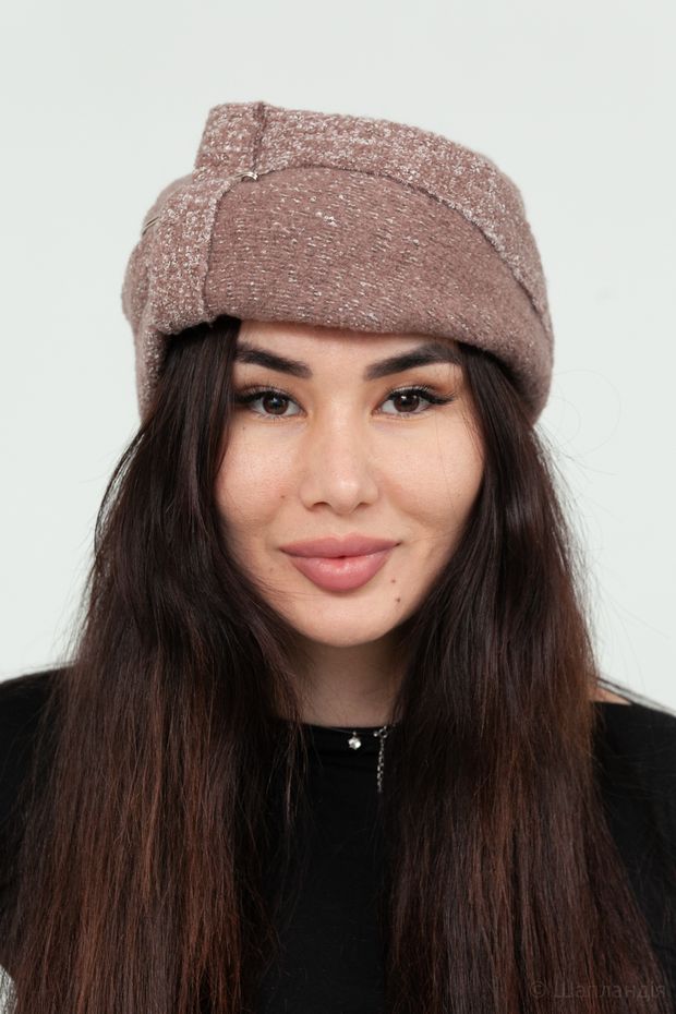 Комова №2330Б (Какао/розовое золото / 57-58 / 30х30х6 / б/р / Шоколадный / Шерсть / 0.3)