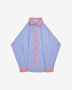 Рубашка Oversized Striped синяя / красная