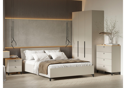 Шкаф Woodville Ника бежевый мат-05, кашемир