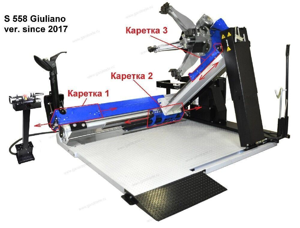 Шиномонтажный станок для колес грузовых автомобилей тракторов и спецтехники до 47 (58) дюймов S558 Giuliano