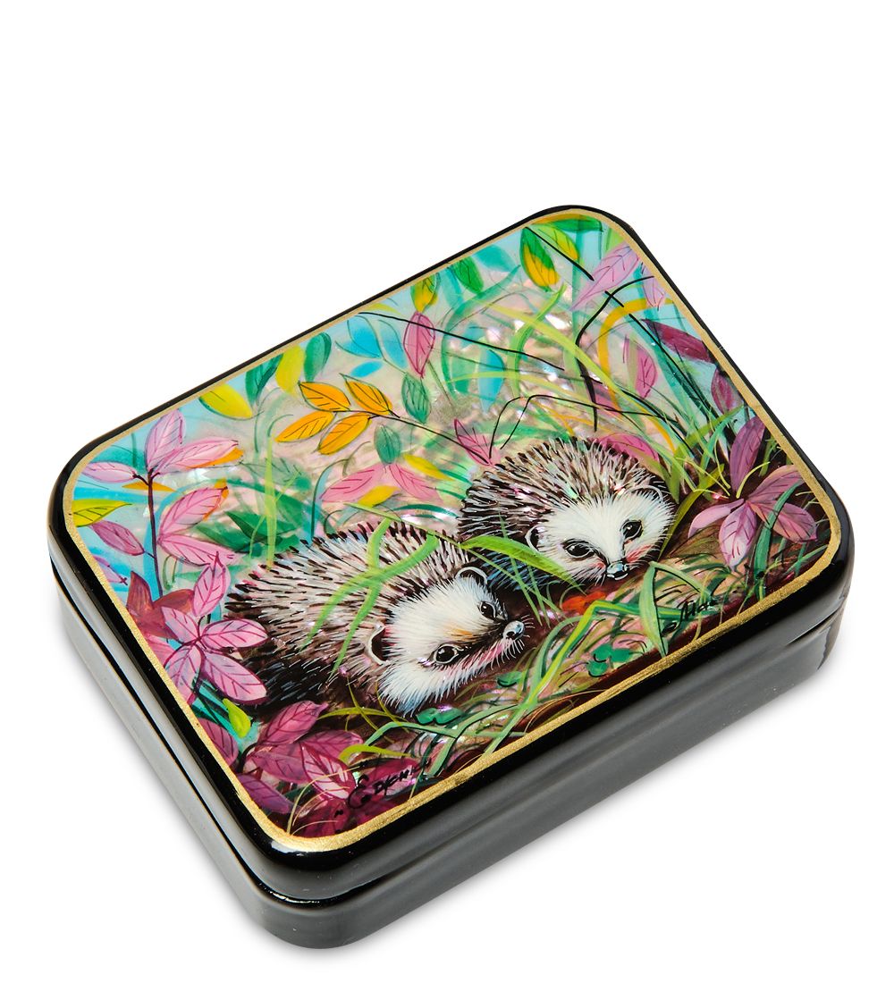 Народные промыслы ШК-55/156-D Шкатулка «Ежики» исп. Маркова