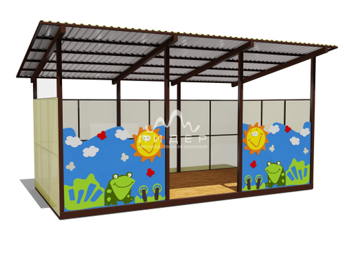 Теневой навес одинарный 3000х6000 19106