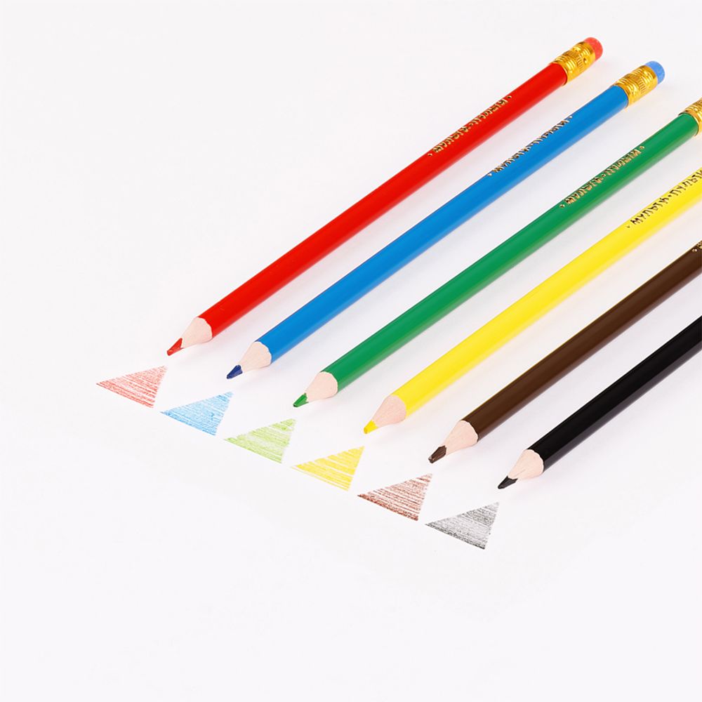 Карандаши цветные пластиковые стираемые Мульти-Пульти "Енот в Венеции", 06цв., с ласт., заточ., картон