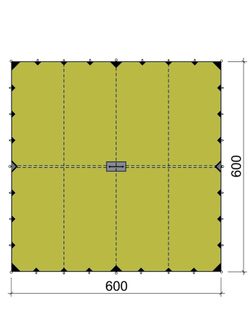 ТЕНТ BASK CANOPY V3 6X6