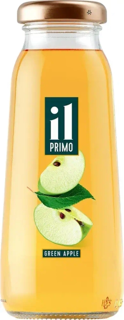 Сок IL PRIMO яблочный из зеленых яблок осветленный восстановленный, 200 мл
