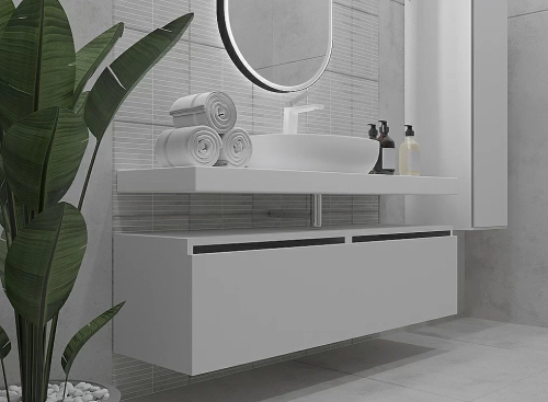 Нижняя тумба Armadi Art VALLESSI UNO-S 100 белый глянец
