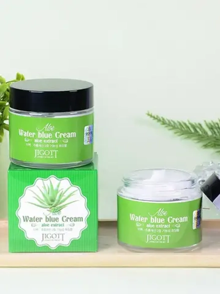 JIGOTT - КРЕМ ДЛЯ ЛИЦА УВЛАЖНЯЮЩИЙ С ЭКСТРАКТОМ АЛОЭ ALOE WATER BLUE CREAM, 70 ML