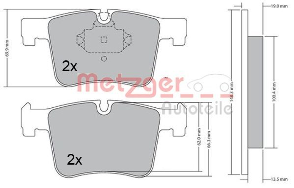 METZGER - 1170469-MEZ - Brake Pad Set, disc brake