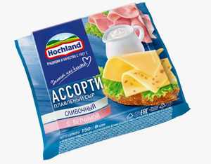 СЫР ПЛАВЛЕНЫЙ ЛОМТИКИ АССОРТИ 150ГР HOCHLAND