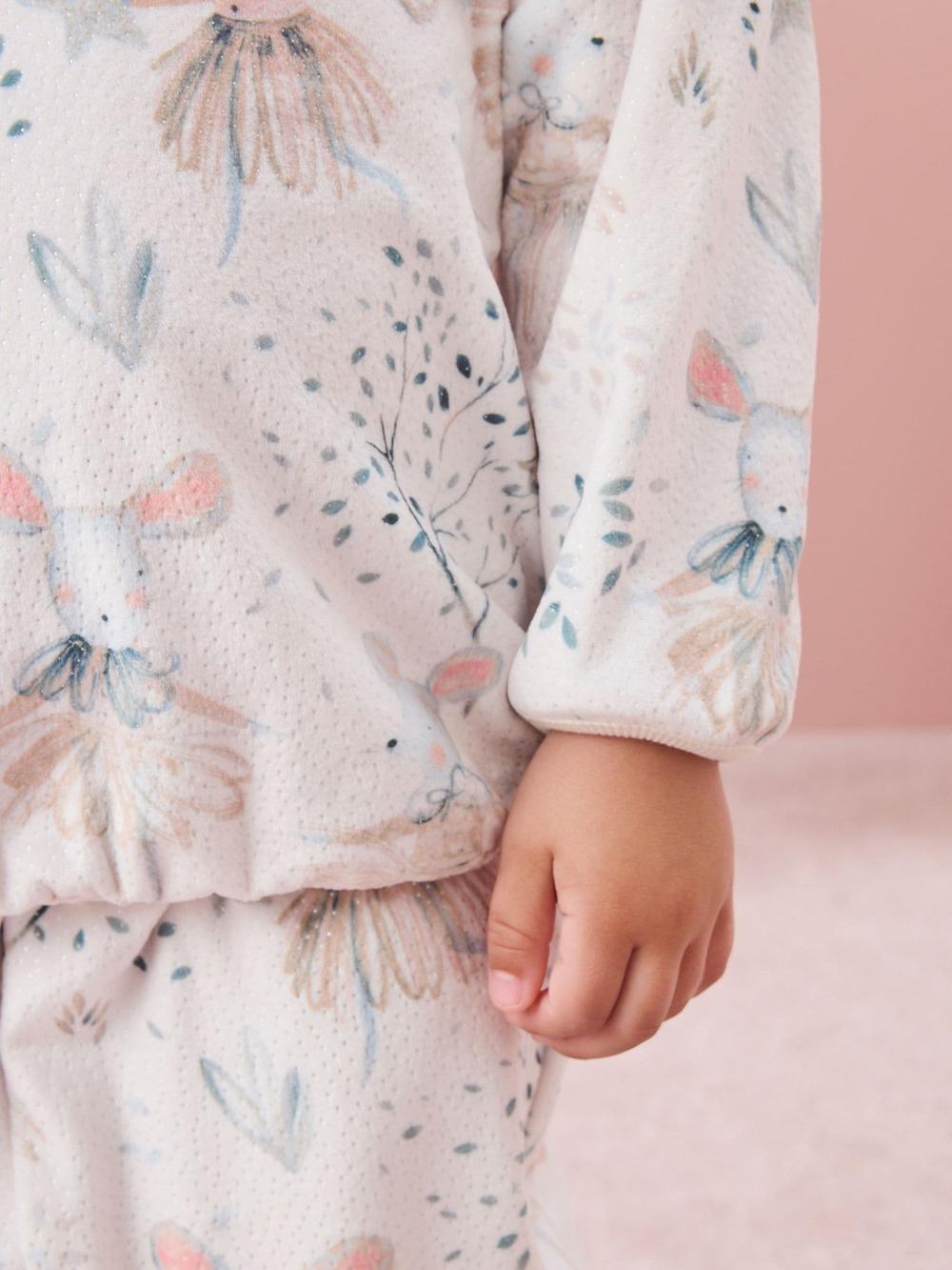Пижама флисовая для девочки Next 655-152, Молочный