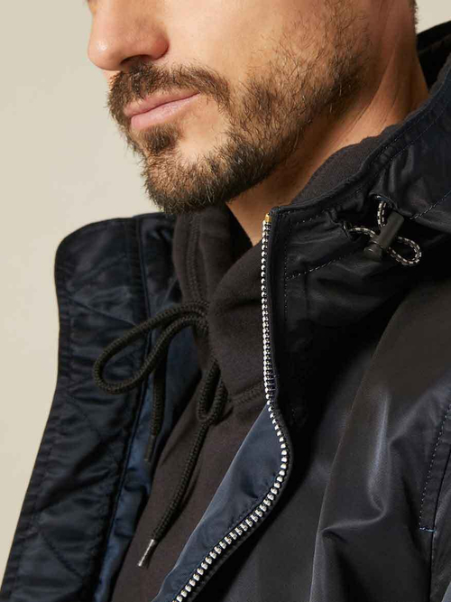 Куртка Бомбер L-2B Hooded GENII 2022 (т.синяя - r.blue)