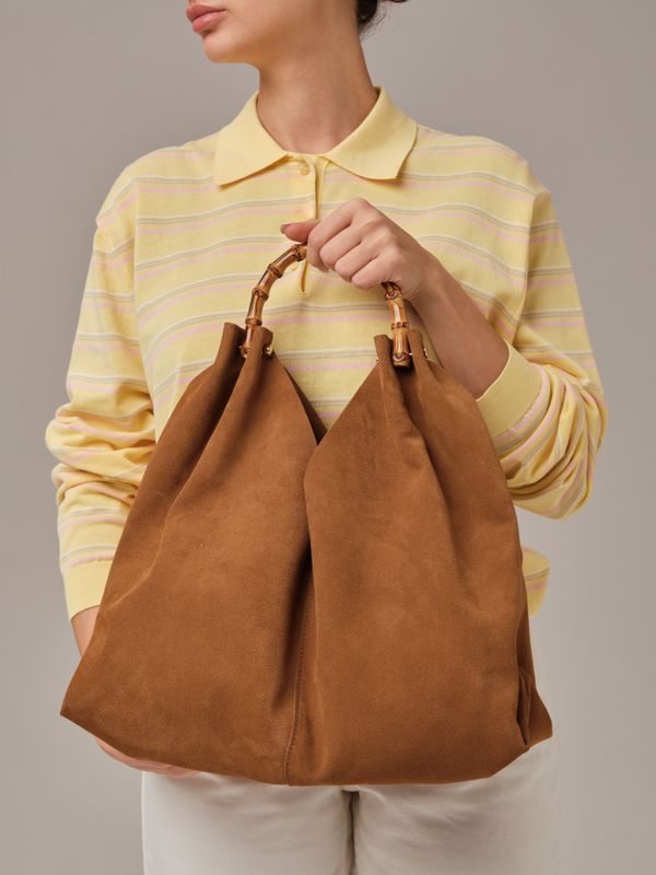 Замшевая сумка Bamboo DBR 30990 светло-коричневый