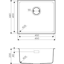 Кухонная мойка Omoikiri Tadzava 49-U-GM