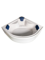 Душевая кабина RIVER  TEMZA 150/150/55 TH 150х150 см,  тонированное стекло, поддон высокий, гидромассаж, радио