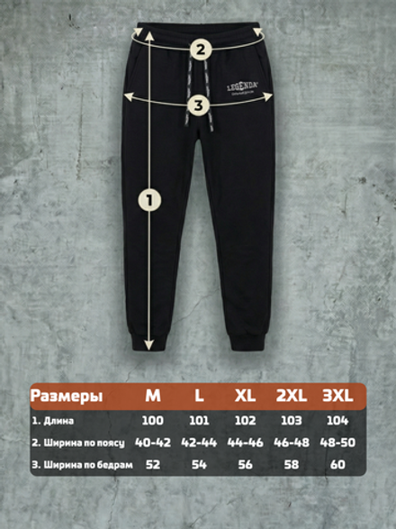 Брюки демисезонные с карманами LEGENDA Logo черные