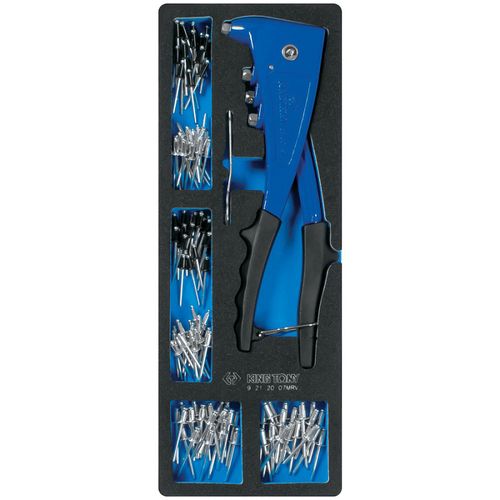 KING TONY (9-21-20-07MRV) Заклепочник с набором заклепок, ложемент, 121 предмет