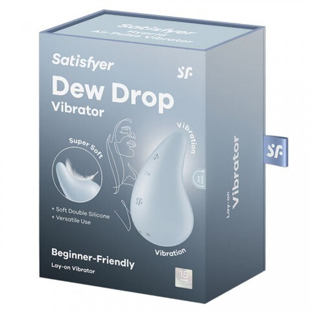 Клиторальный мини-вибратор Satisfyer Dew Drop голубой