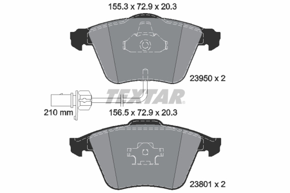 TEXTAR - 2395001-TET - Brake Pad Set, disc brake