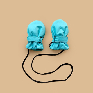 Зимние варежки на липучке (аква)