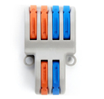 Клемма монтажная (LD222-424) для подключения фазных проводников 2 полюса (2 выхода на полюс) STEKKER