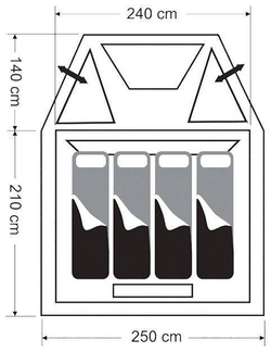Кемпинговая палатка Family Dome 4 Crusoe Camp