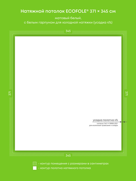 Натяжные потолки 12.8 м2, 21.2 м2