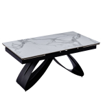 Стол керамический LA ALTA KENIA Bentley whie 160-240/90*76, каркас черный