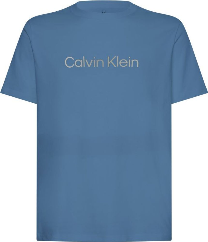 Мужская теннисная футболка Calvin Klein PW SS T-shirt - copen blue