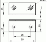 Уголки мебельные 4 шт/Высота 25 мм
