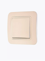 Выключатель Makel Lillium Natural 1-клавишный проходной крем 23643