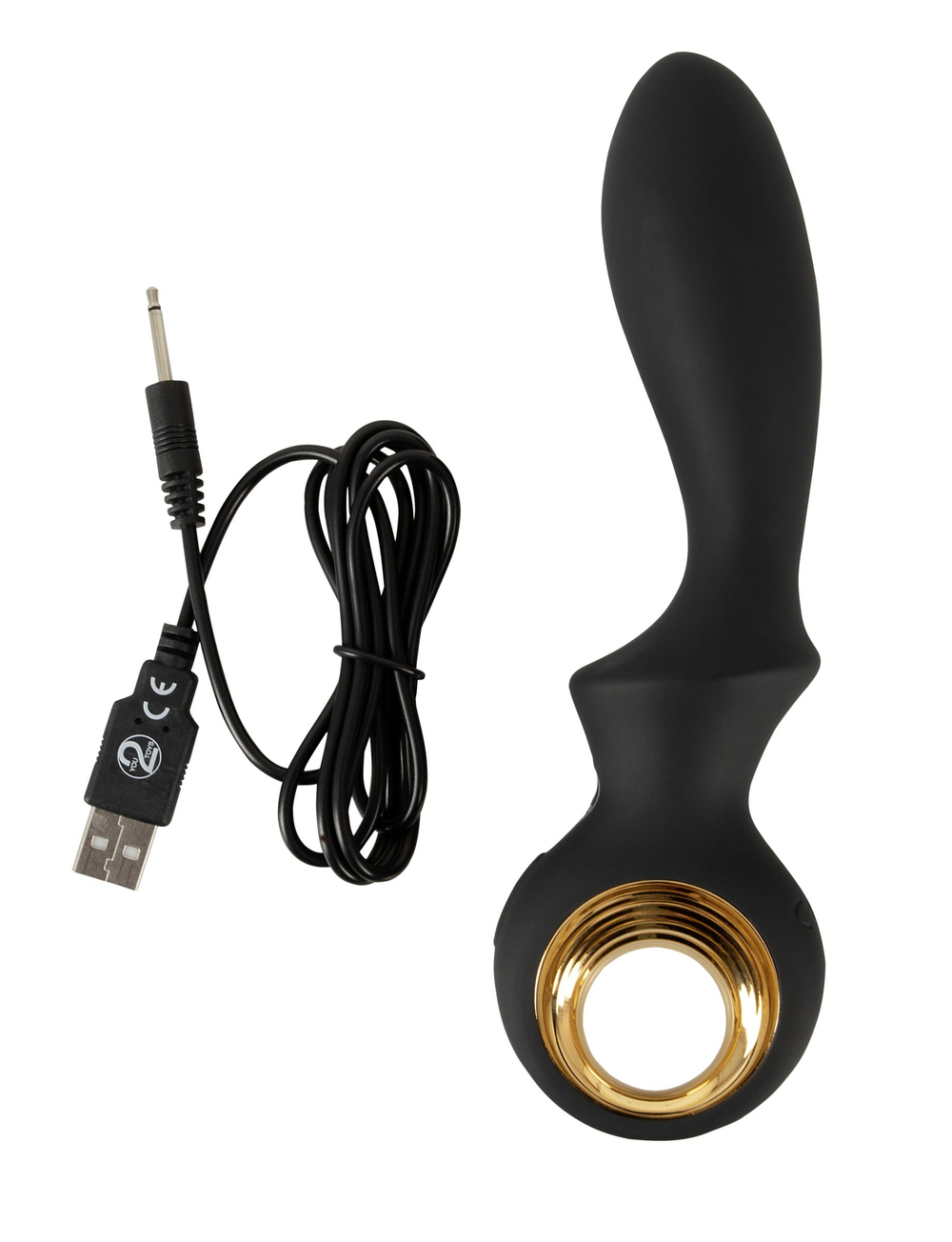 Черный вибратор для точки G с функцией расширения - 18,1 см. (Цвет: черный)