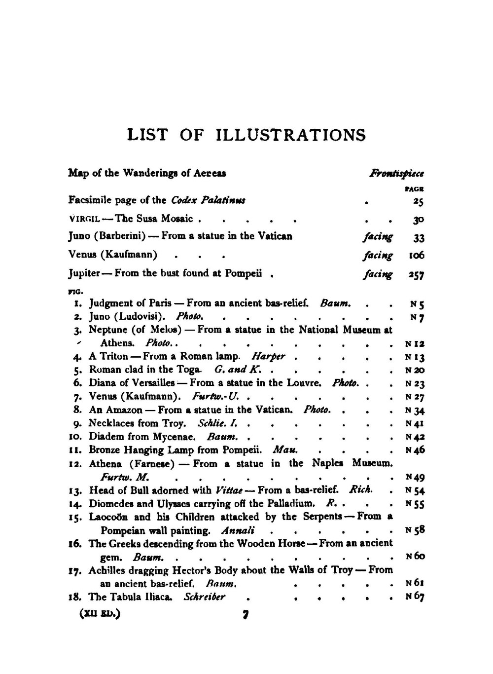 Virgil's Aeneid,. Books I-XII | Frieze Virgil